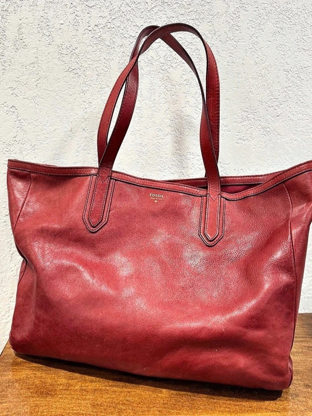 Fossil Sydney Tote Leather in Red